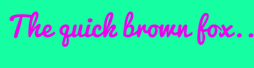 Image with Font Color EB00EE and Background Color 15FFA2